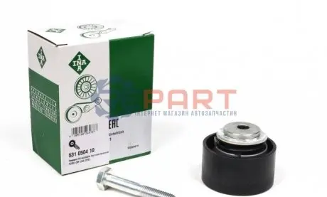 Натягуючий ролик ременя ГРМ FORD TRANSIT, TRANSIT TOURNEO LDV CONVOY 2.4D/2.5D 05.91-04.09 INA 531050410