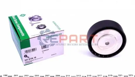 Натягуючий ролик поліклинового ременя VW TRANSPORTER T4 2.4D/2.5 09.90-06.03 INA 531073410