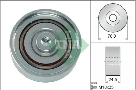 Ролик поліклинового ременя CITROEN C4 AIRCROSS MITSUBISHI ASX, LANCER VIII, OUTLANDER II, OUTLANDER III PEUGEOT 4008 1.8D/2.2D 11.06 INA 532 0583 10