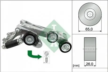 Натягувач поліклинового ременя MERCEDES A (W169), B SPORTS TOURER (W245) 1.5/1.7 09.04-06.12 INA 534 0446 10