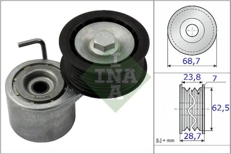 Натяжитель ремня генератора Audi A4/A5/A6/A7/A8/Q5/Q7 3.0TFSI 08- INA 534048710