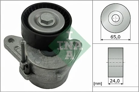 Натяжитель ремня генератора Audi A4/A6/VW Caddy IV 2.0 TDI 15- INA 534055210