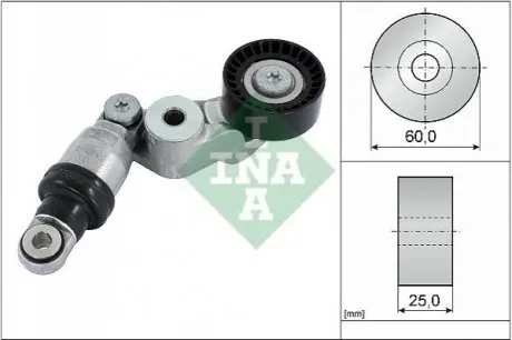 Натягувач поліклинового ременя MAZDA 2, 3, CX-3, CX-30 1.5D/1.8D 08.14 INA 534058510