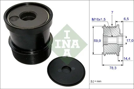 Шків генератора INA 535012010