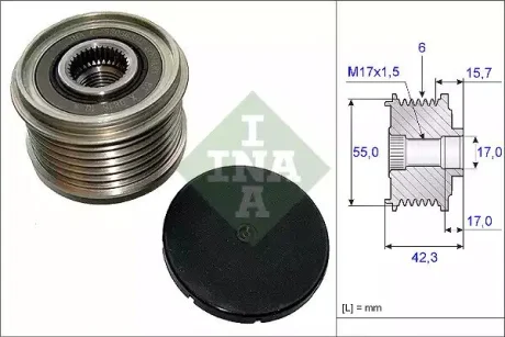 Шкив генератора INA 535015410