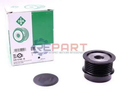 Шків генератора Opel Vectra 1.9CDTI 04-, 74/88/110kw, 6PK INA 535018810 Купити в Україні