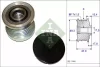 Шків генератора DS DS 3, DS 4, DS 4 II, DS 5, DS 7, DS 9 CITROEN BERLINGO, BERLINGO MULTISPACE, C3 II, C3 PICASSO, C4, C4 GRAND PICASSO I, C4 GRAND PICASSO II, C4 I, C4 II 1.4-2.0D 02.06 INA (535019310) зображення 2