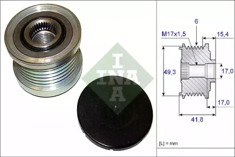 Шкив генератора INA 535019310