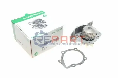 Насос охолоджуючої рідини, з ущільненням CITROEN BERLINGO, EVASION, JUMPER I, JUMPY I, XANTIA, XSARA, ZX FIAT DUCATO, SCUDO, ULYSSE PEUGEOT 205, 205 II, 306, 406 1.7D/1.8D/1.9D 07.87-12.06 INA 538 0151 10 Купити в Україні