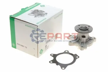 Насос охолоджуючої рідини, з ущільненням MINI (R50, R53) SUBARU TREZIA TOYOTA AURIS, COROLLA, IQ, YARIS, YARIS VERSO 1.4D 09.00 INA 538 0491 10 Купити в Україні