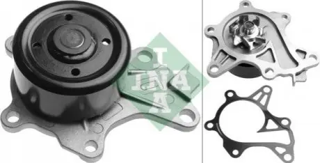 Насос охолоджуючої рідини, з ущільненням TOYOTA AURIS, COROLLA, URBAN CRUISER, VERSO S, YARIS 1.4D 08.05-12.18 INA 538 0553 10