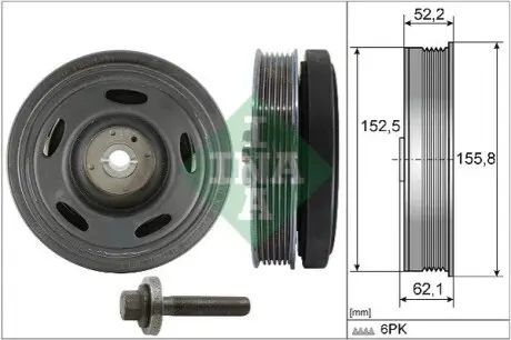 Шків колінчастого валу RENAULT AUSTRAL 1.3H 07.22 INA 544051620