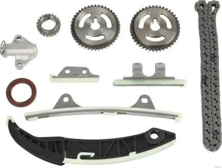 Комплект ГРМ (ланцюг + шестерня) HYUNDAI I10 I, I10 II, I20 I, I20 II KIA PICANTO II, PICANTO III, RIO III 1.2-1.2LPG 09.08 JAKOPARTS J1190505