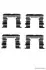 Монтажний набір гальмівних колодок передн NISSAN NAVARA, NP300, PICK UP 2.4/2.5D 02.98 JAKOPARTS (J3661029) зображення 1