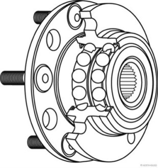 Ступиця колеса з підшипником задн. Toyota Yaris 05- JAKOPARTS J4712085