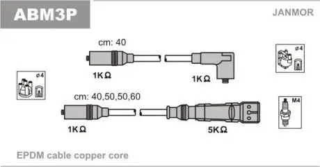 Дроти В/В Audi 80 78-96 Janmor ABM3P Купити в Україні