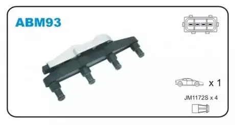 Котушка запалювання Janmor ABM93
