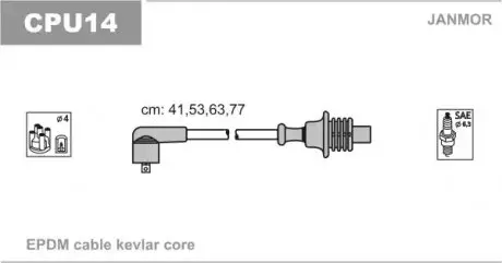 Провода високовольтні Janmor CPU14