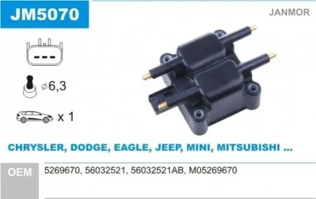 Катушка воспаления Janmor JM5070