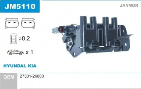 Катушка воспаления Janmor JM5110