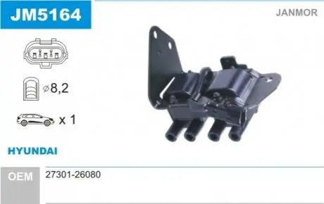 Котушка запалення Janmor JM5164