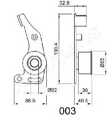 CITROEN ролик натяжн.основний 1,9D XUD9 -93 PEUGEOT JAPANPARTS BE003 Купити в Україні