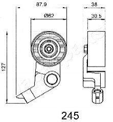 Устройство для натяжения ремня, ремень ГРМ JAPANPARTS BE245 (фото 1)