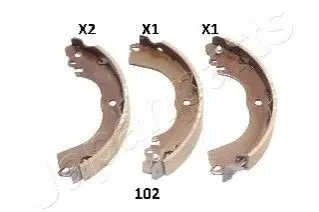 Колодки гальмівні, барабанні JAPANPARTS GF-102AF Купити в Україні
