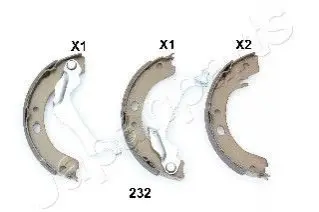 Гальмівні колодки ручного гальма JAPANPARTS GF232AF Купити в Україні