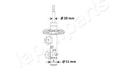 CITROEN Амортизатор лівий C3 AIRCROSS 1.2-1.6 17-, C4 CACTUS 1.2-1.6 14-, OPEL CROSSLAND X 1.2/1.6 17-, PEUGEOT 2008 1.2 15 JAPANPARTS MM-00974 Купити в Україні