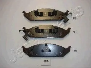 Гальмівні колодки, дискове гальмо (набір) JAPANPARTS PA093AF Купити в Україні