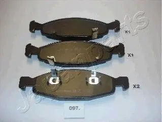 Колодки гальмівні (передні) Jeep Grand Cherokee 3.1TD/4.0I/4.7V8 99-05 JAPANPARTS PA097AF Купити в Україні