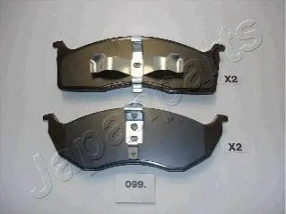 Гальмівні колодки, дискове гальмо (набір) JAPANPARTS PA099AF