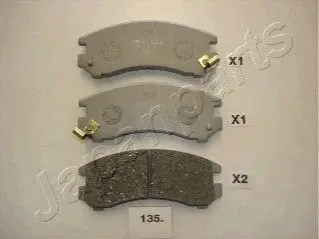 Гальмівні колодки, дискове гальмо (набір) JAPANPARTS PA135AF Купити в Україні