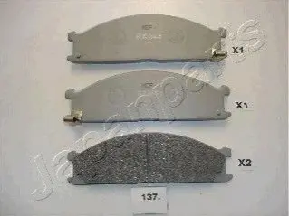 Колодки гальмівні (передні) Nissan Navara 97-12/NP300 08-/Pick Up 97 JAPANPARTS PA137AF Купити в Україні