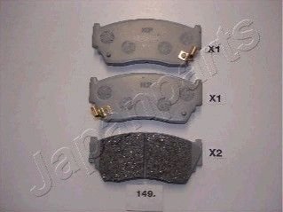 Тормозные колодки, дисковый тормоз.) JAPANPARTS PA149AF (фото 1)