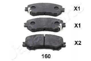 Комплект гальмівних колодок (передніх) Nissan Qashqai II/X-Trail/ Renault Kadjar 13 JAPANPARTS PA160AF Купити в Україні
