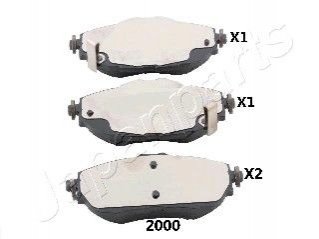 Тормозные колодки TOYOTA P. AURIS 12- JAPANPARTS PA2000AF