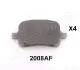 Фото Колодки гальмівні (передні) Toyota Camry/Lexus ES 96-06 (Akebono) JAPANPARTS (PA-2008AF) зображення 1