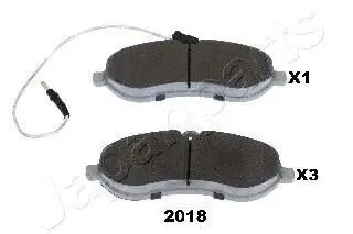 Колодки тормозные (передні) Fiat Scudo/Citroen Jumper/Peugeot Expert 1.6/2.0HDi 07- (с датчиком) JAPANPARTS PA-2018AF Купити в Україні