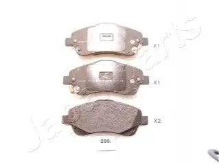 Колодки гальмівні (передні) Toyota Avensis/Corolla 03-09 JAPANPARTS PA206AF Купити в Україні