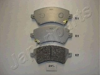 Тормозные колодки, дисковый тормоз.) JAPANPARTS PA211AF (фото 1)