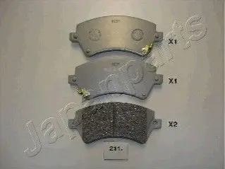 Колодки гальмівні (передні) Toyota Corolla 02-07 JAPANPARTS PA211AF Купити в Україні