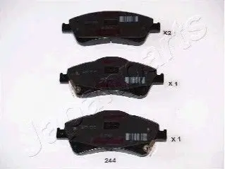 Колодки гальмівні (передні) Toyota Avensis/Verso 08-18/Auris 06-15 (з прижимною пластиною) JAPANPARTS PA244AF Купити в Україні