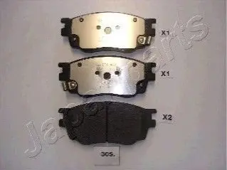 Тормозные колодки, дисковый тормоз.) JAPANPARTS PA305AF