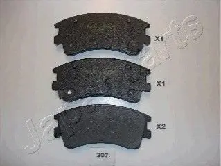 Колодки гальмівні (передні) Mazda 6 02-07 JAPANPARTS PA307AF Купити в Україні