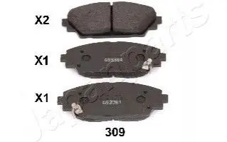 Колодки гальмівні (передні) Mazda 3 13-/CX-3 15 JAPANPARTS PA-309AF Купити в Україні