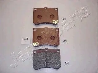 MAZDA гальмівні колодки дискові 323 89-94 1,8 16V JAPANPARTS PA342AF Купити в Україні