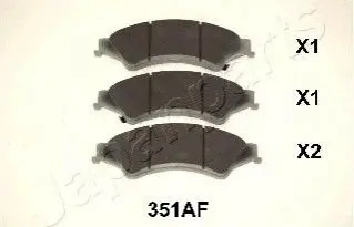 Колодки гальмівні (передні) Ford Ranger 11 JAPANPARTS PA-351AF Купити в Україні
