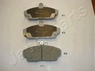 Колодки гальмівні (передні) Honda Civic VI/VII 94-05/Concerto 89-95/Rover 400 90-00 (17.5x129.3x68.6) JAPANPARTS PA427AF Купити в Україні